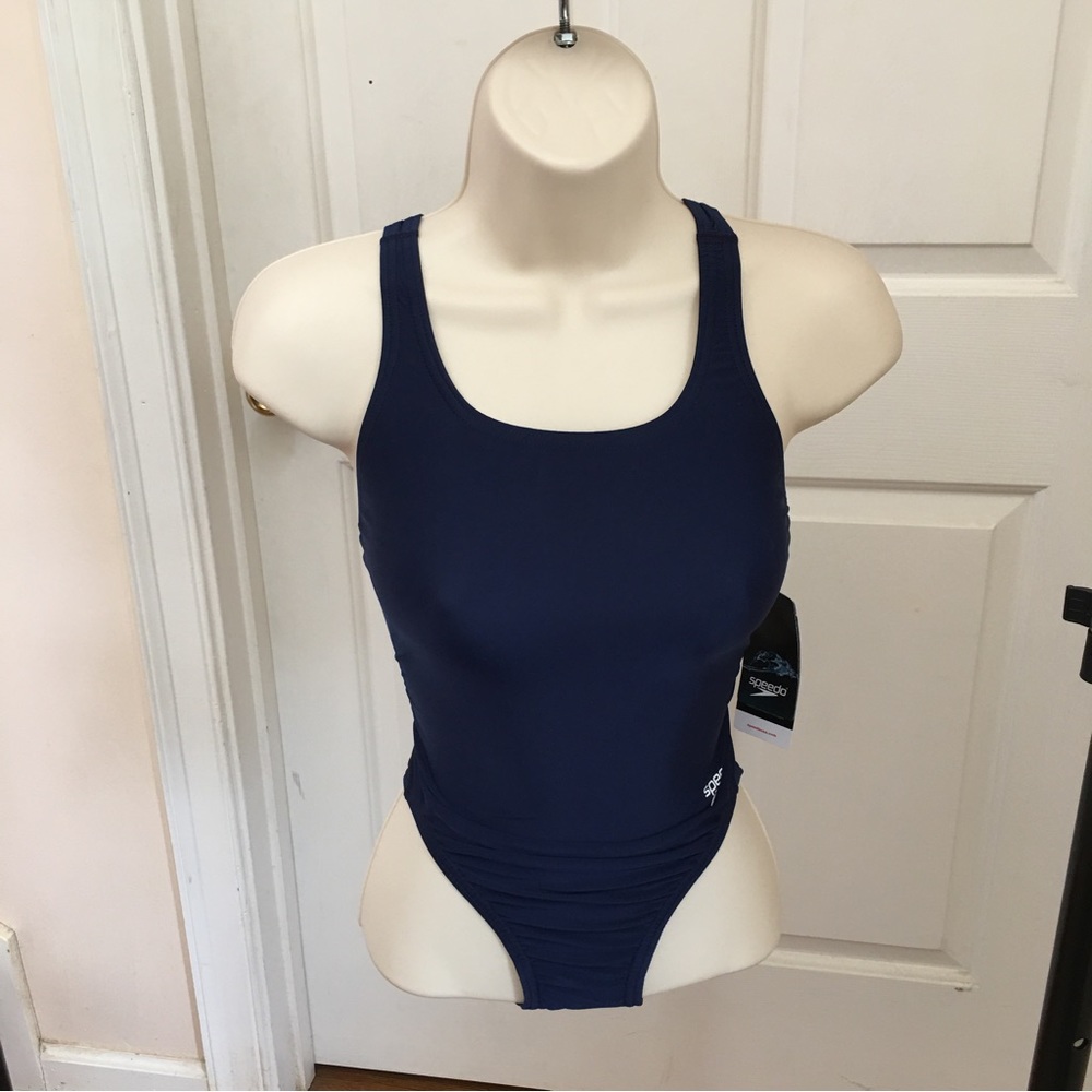 NWT Speedo Pro LT Womens Swimsuit Sz 28 Navy